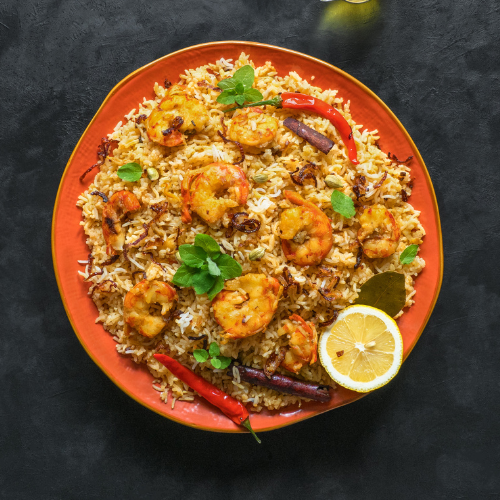 Order King Prawn Biriyani Online and Takeaway